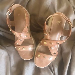 H&M strappy boho heeled sandals!!